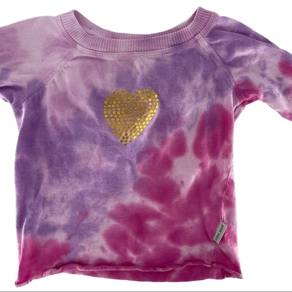 Guess Jeans Heart Tie Dye Long Sleeve Top Size 3T - Picture 4 of 9